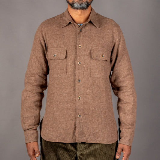 A Piece of Chic "Auvergnate" Shirt BrownShirtBritish Parts Lucerne