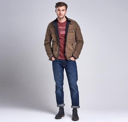 Barbour InternationalTriumph Thruxton Garnet Red T-ShirtT-ShirtBritish Parts Lucerne