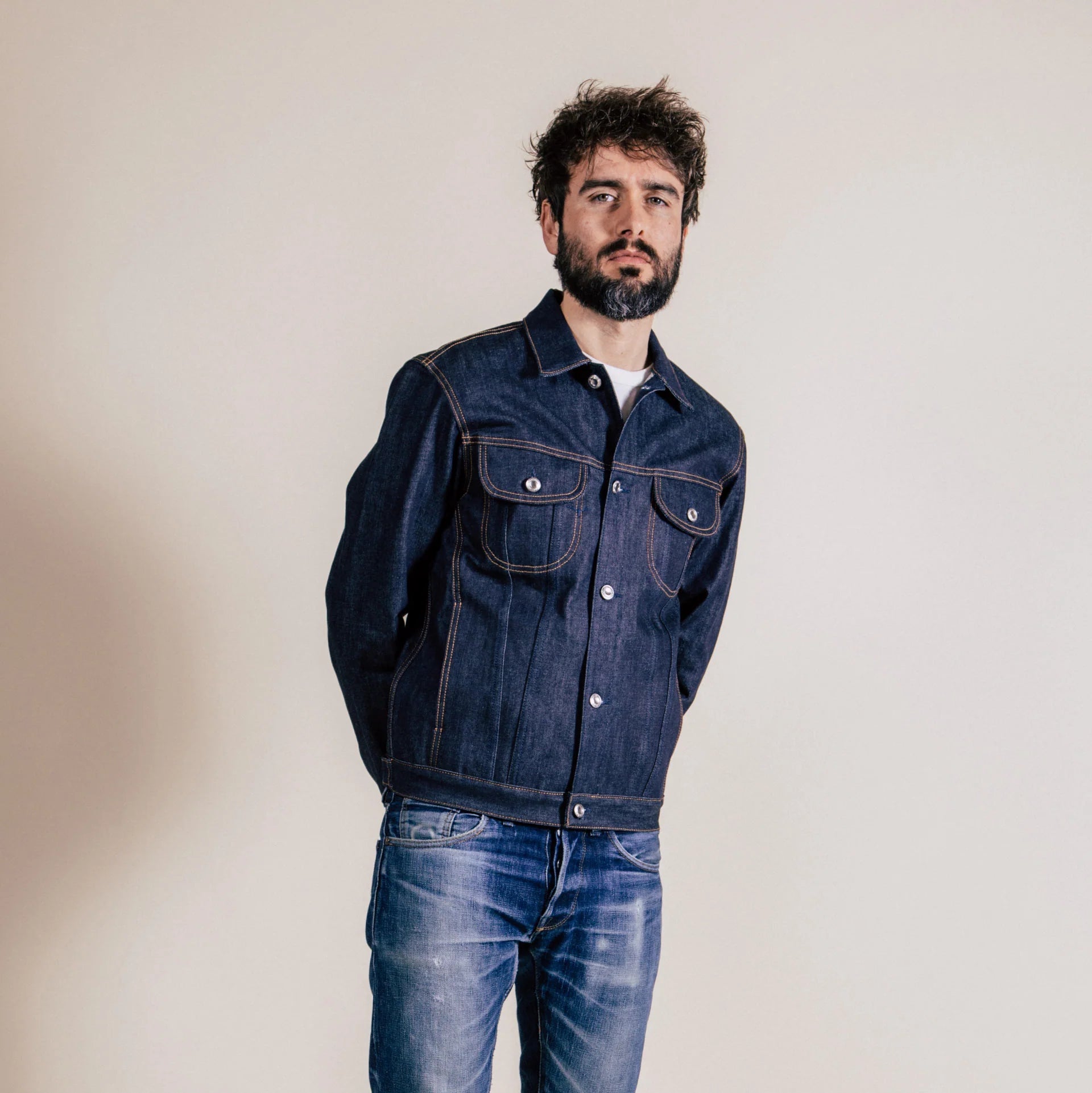 BenzakTrucker Jacket BDJ - 05 Vintage Indigo SelvedgeShirtBritish Parts Lucerne