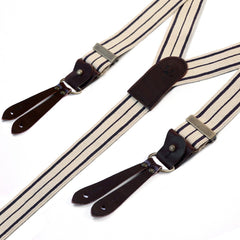 BertellesBertelles suspenders Navy stripe on ecruBracesBritish Parts Lucerne