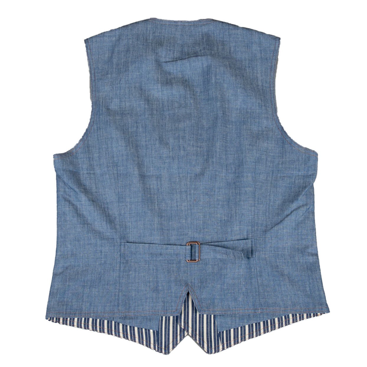 Blue jeansHickory stripes wide blue whiteVestBritish Parts Lucerne