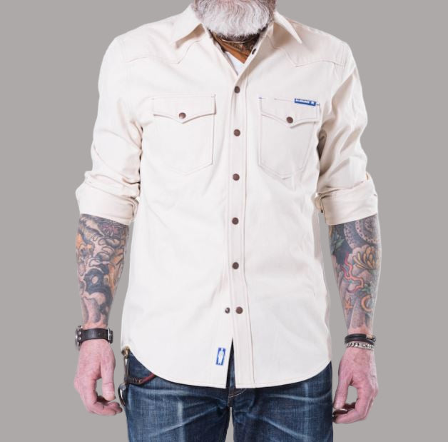 Blaumann jeans trousersJeans shirt Off White Hecking (Ecru)ShirtBritish Parts Lucerne