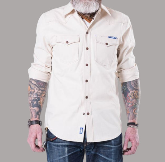 Blaumann jeans trousersJeans shirt Off White Hecking (Ecru)ShirtBritish Parts Lucerne