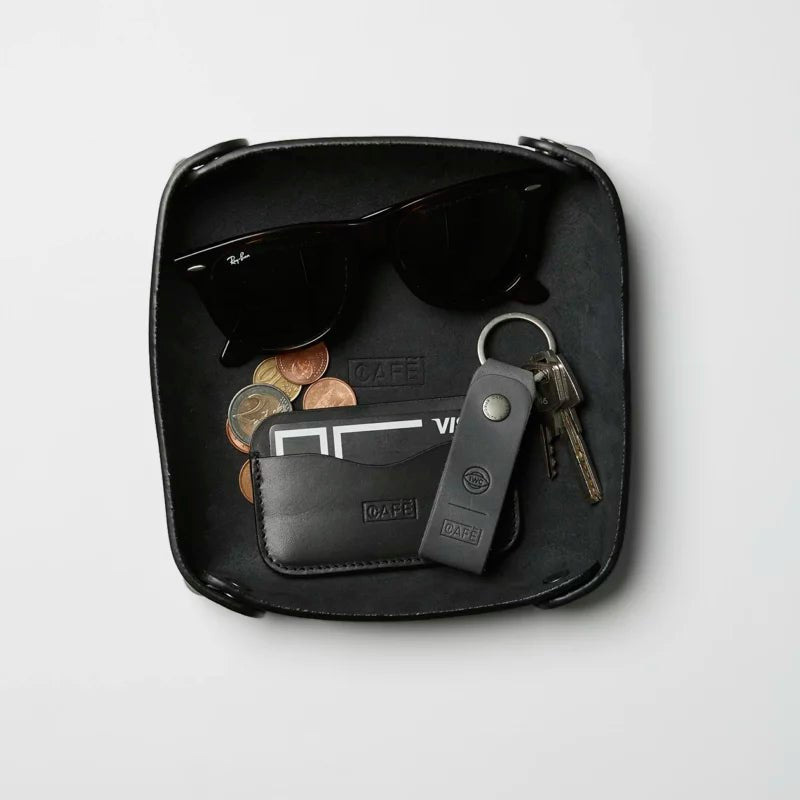 Cafe LeatherLeather Valet Tray All BlackWalletBritish Parts Lucerne