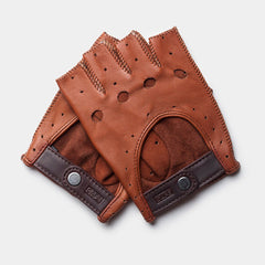 Cafe LeatherTriton car gloves fingerless in brownCar glovesBritish Parts Lucerne