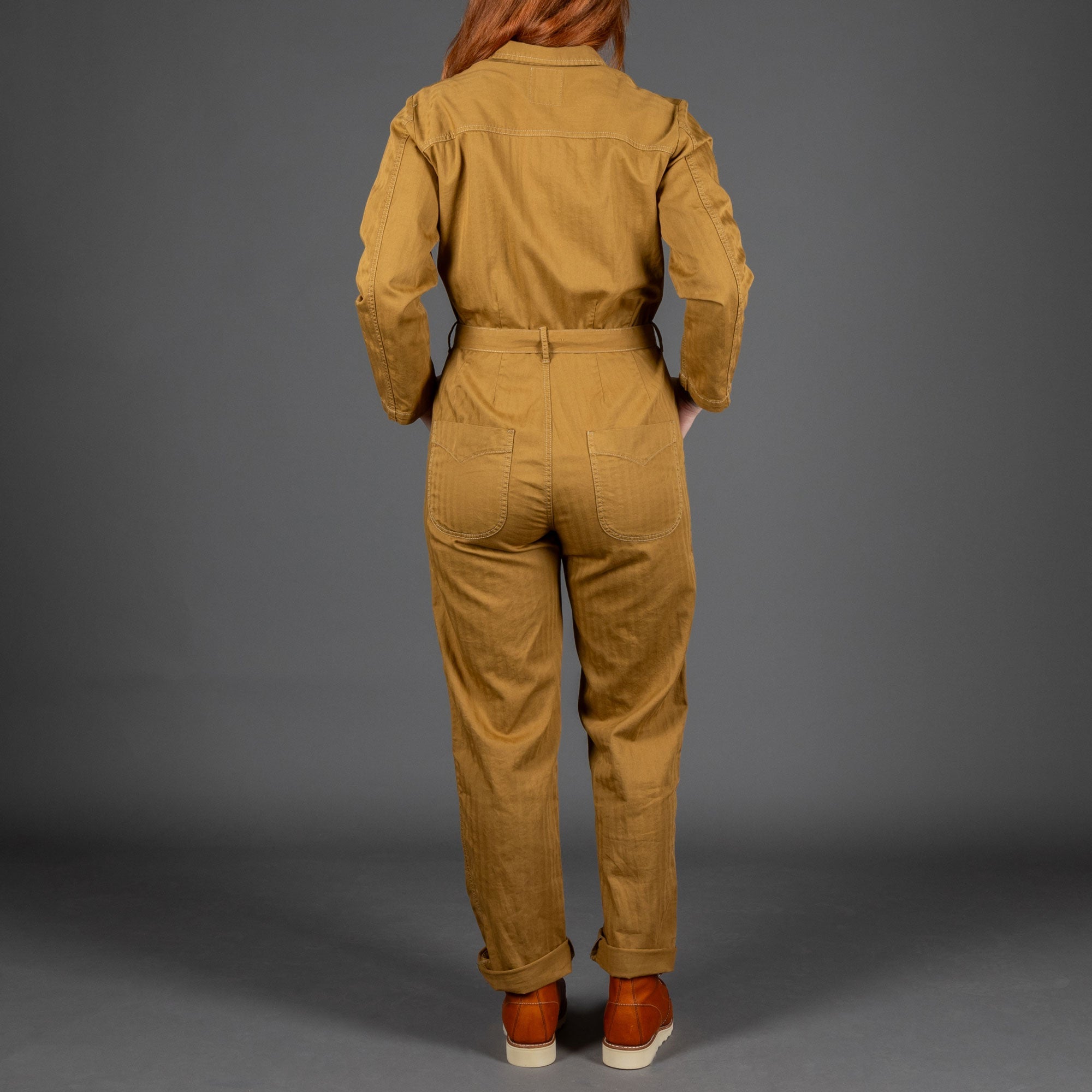 Captain SantorsOverall CG413 Mustard Herringbone CottonCoverallBritish Parts Luzern