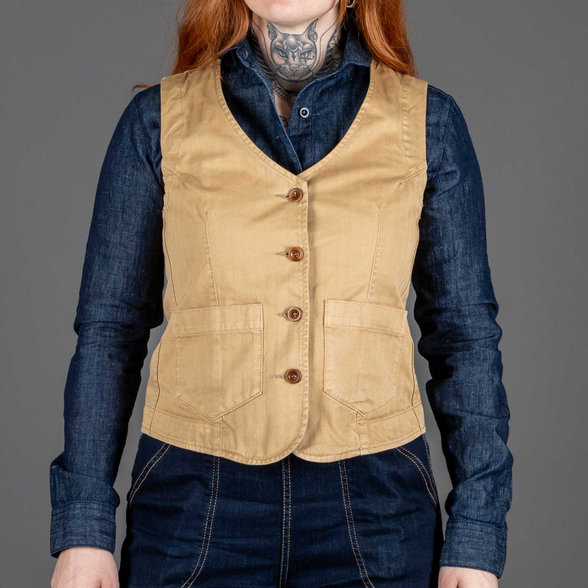 Captain SantorsWomens Sailor Vest 7702 CG511 kakiWomen's VestBritish Parts Lucerne