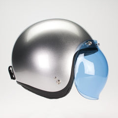 Davida Bubble visor universal with snap fasteners, blue, helmet accessories, British Parts Luzern