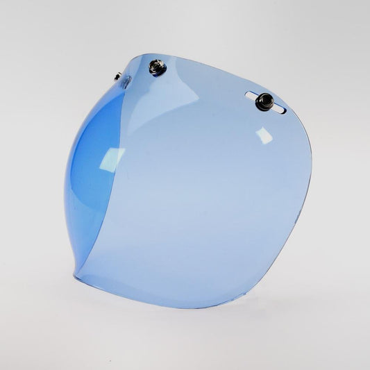 Davida Bubble visor universal with snap fasteners, blue, helmet accessories, British Parts Luzern