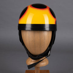 DavidaClassic Helmet Black Yellow Orange FlamesHelmetBritish Parts Lucerne