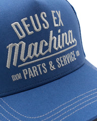Deus Ex MachinaOverbite Trucker Cap Mechanic BlueCapBritish Parts Lucerne