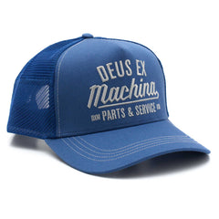 Deus Ex MachinaOverbite Trucker Cap Mechanic BlueCapBritish Parts Lucerne