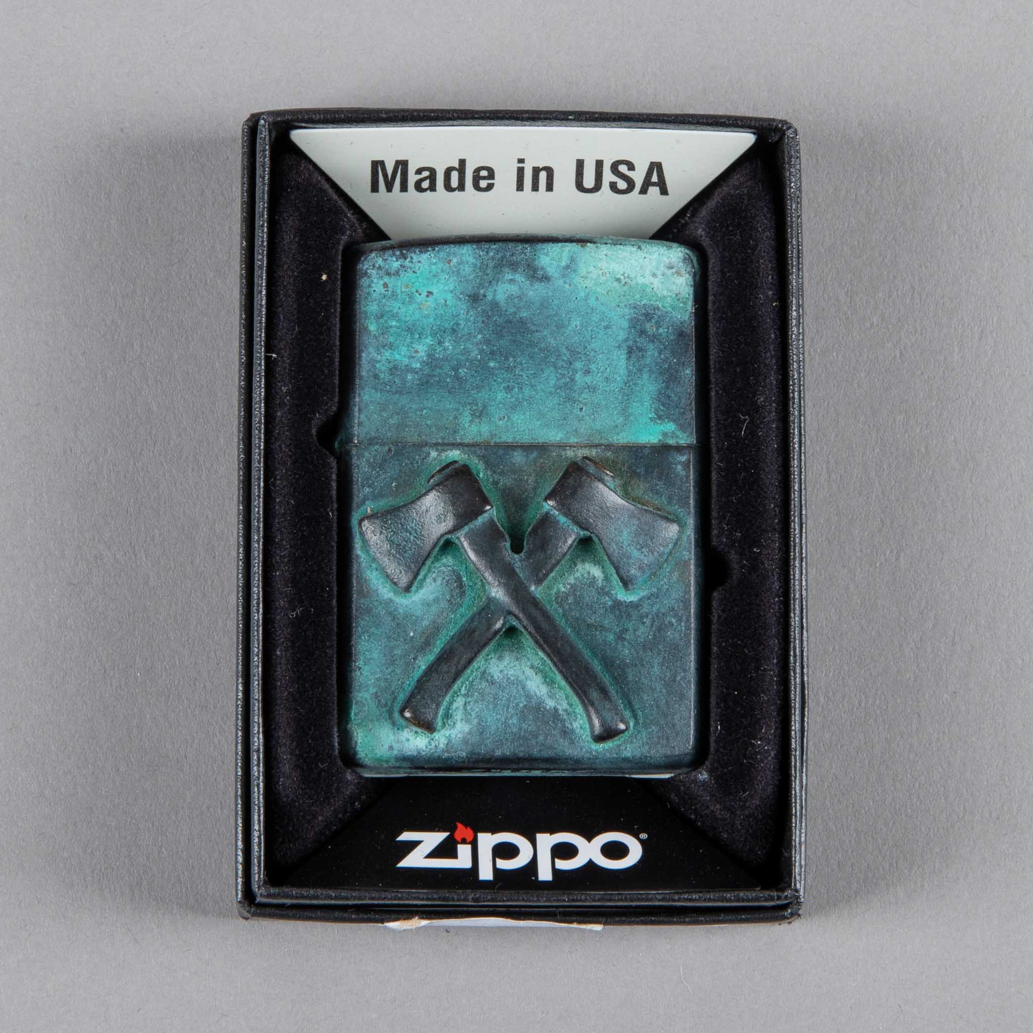 Fine jewelryZippo Axes bronze patinatedLighterBritish Parts Lucerne