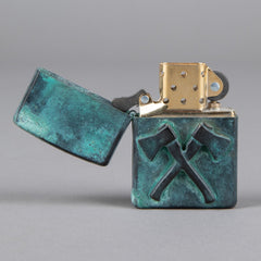 Fine jewelryZippo Axes bronze patinatedLighterBritish Parts Lucerne