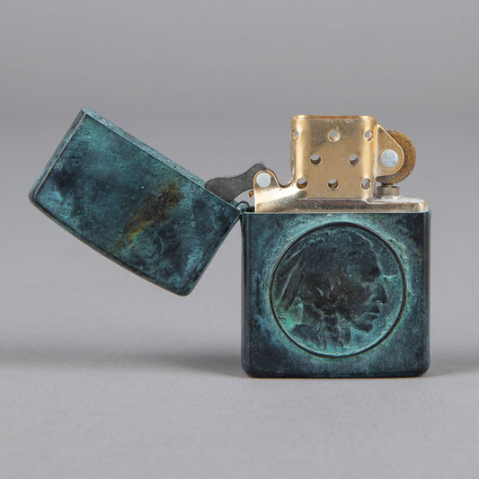 Fine jewelryZippo Indian bronze patinatedLighterBritish Parts Lucerne