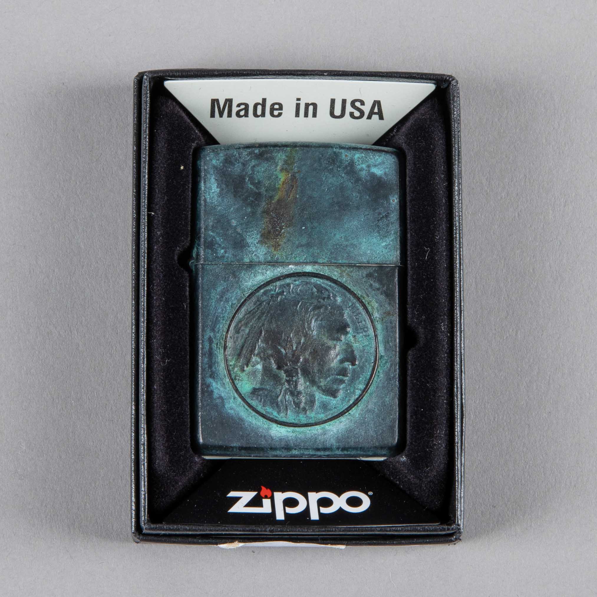 Fine jewelryZippo Indian bronze patinatedLighterBritish Parts Lucerne