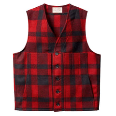 FilsonMackinaw Wool Vest Red Black PlaidVestsBritish Parts Lucerne