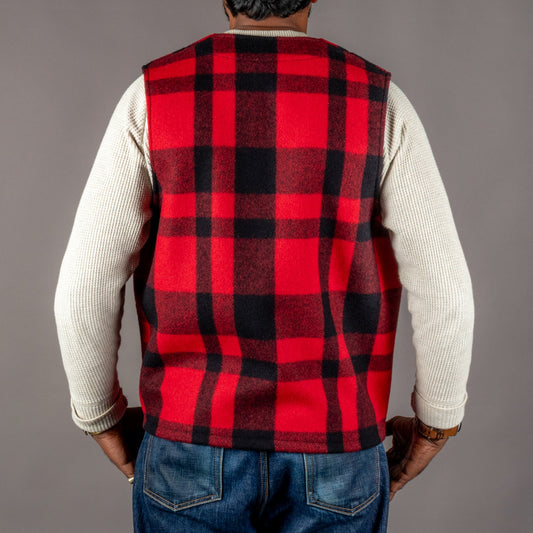 FilsonMackinaw Wool Vest Red Black PlaidVestsBritish Parts Lucerne