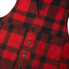FilsonMackinaw Wool Vest Red Black PlaidVestsBritish Parts Lucerne