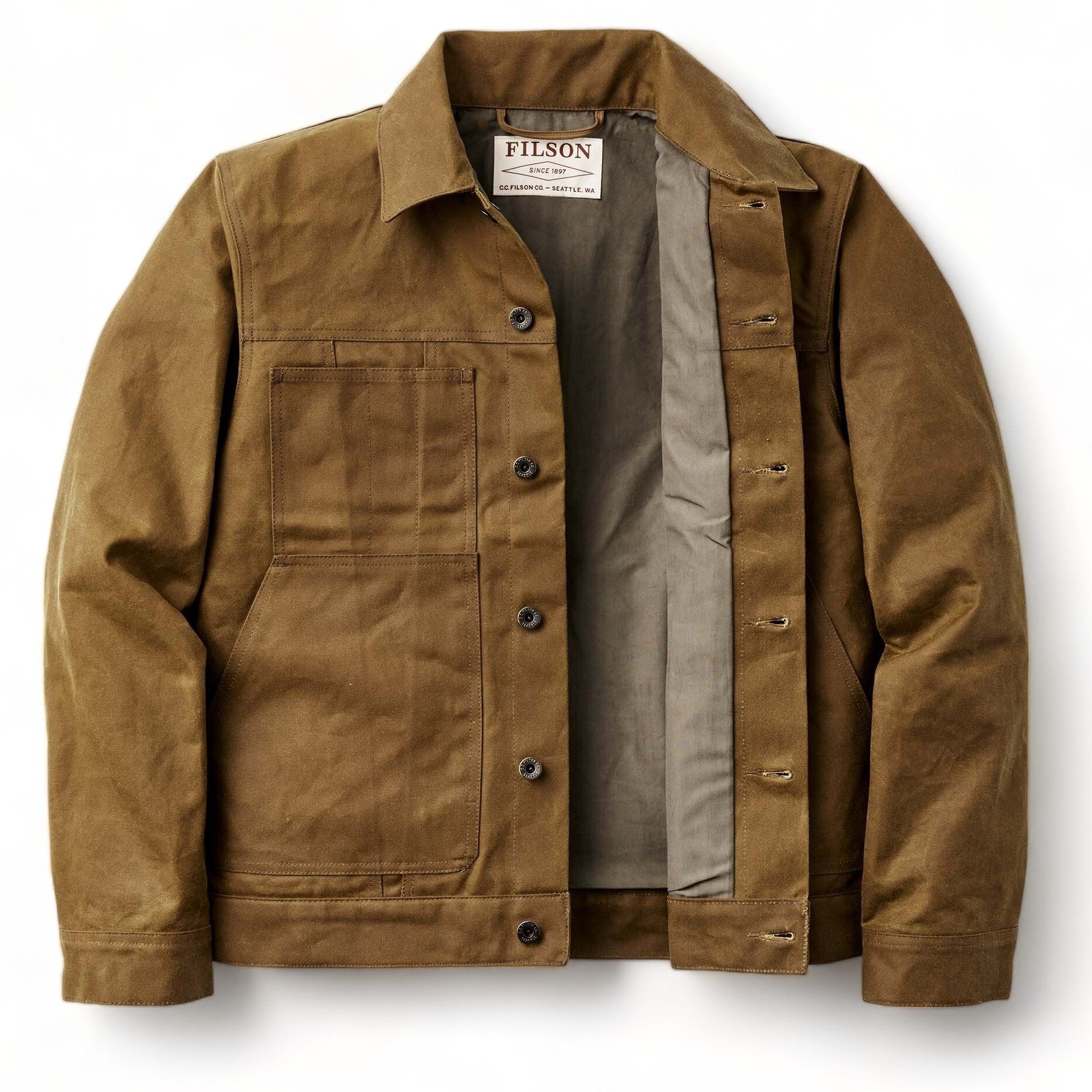 FilsonShort Lined Cruiser Jacket - Dark TanJacketsBritish Parts Luzern