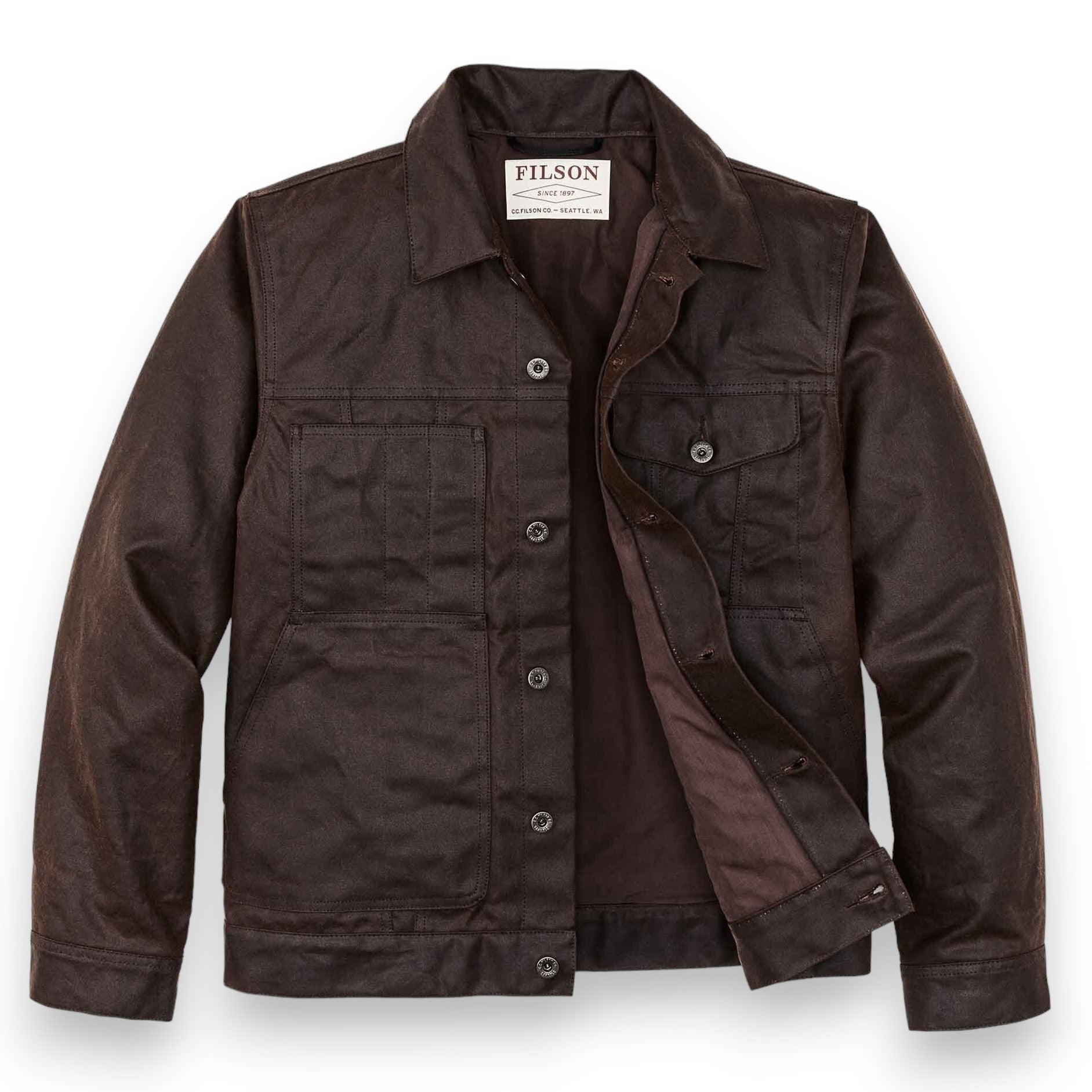 FilsonShort Lined Cruiser Jacket - Dark BrownJacketsBritish Parts Lucerne