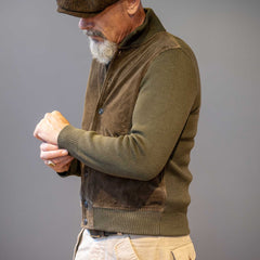 G.R.P.Buttons Jacket GreenCardiganBritish Parts Lucerne