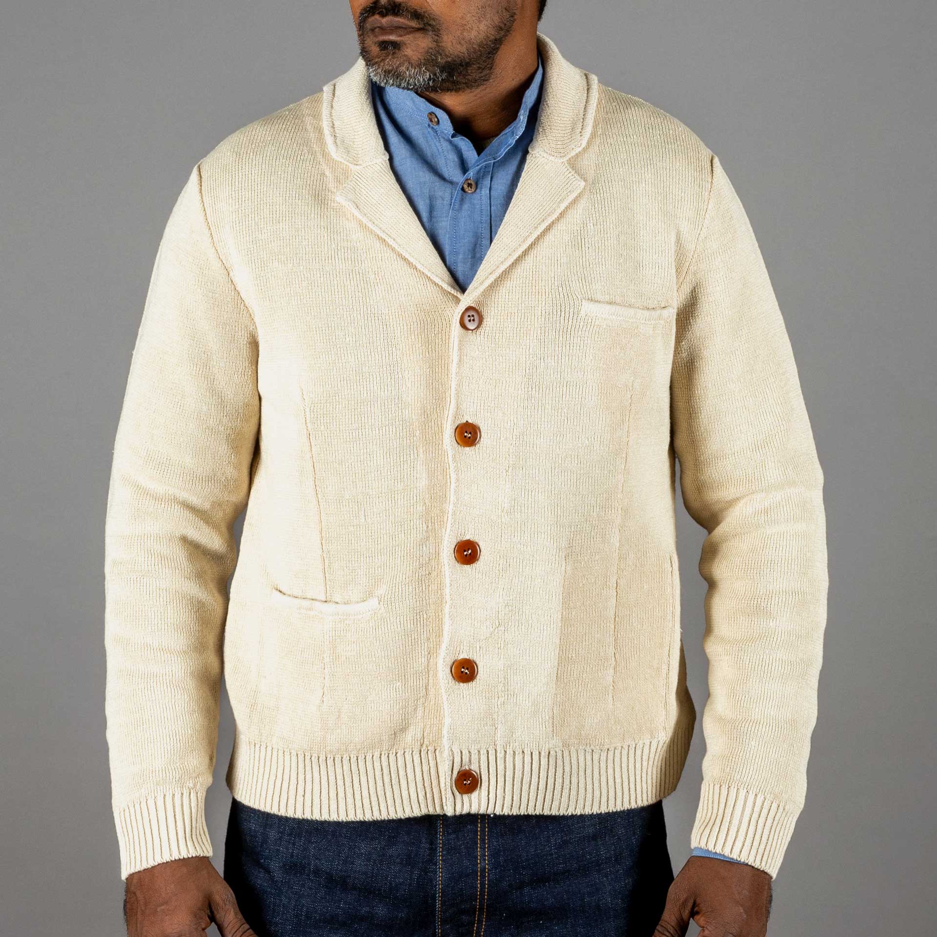 G.R.P.Max 3 linen jacket ecruknitted jacketBritish Parts Lucerne