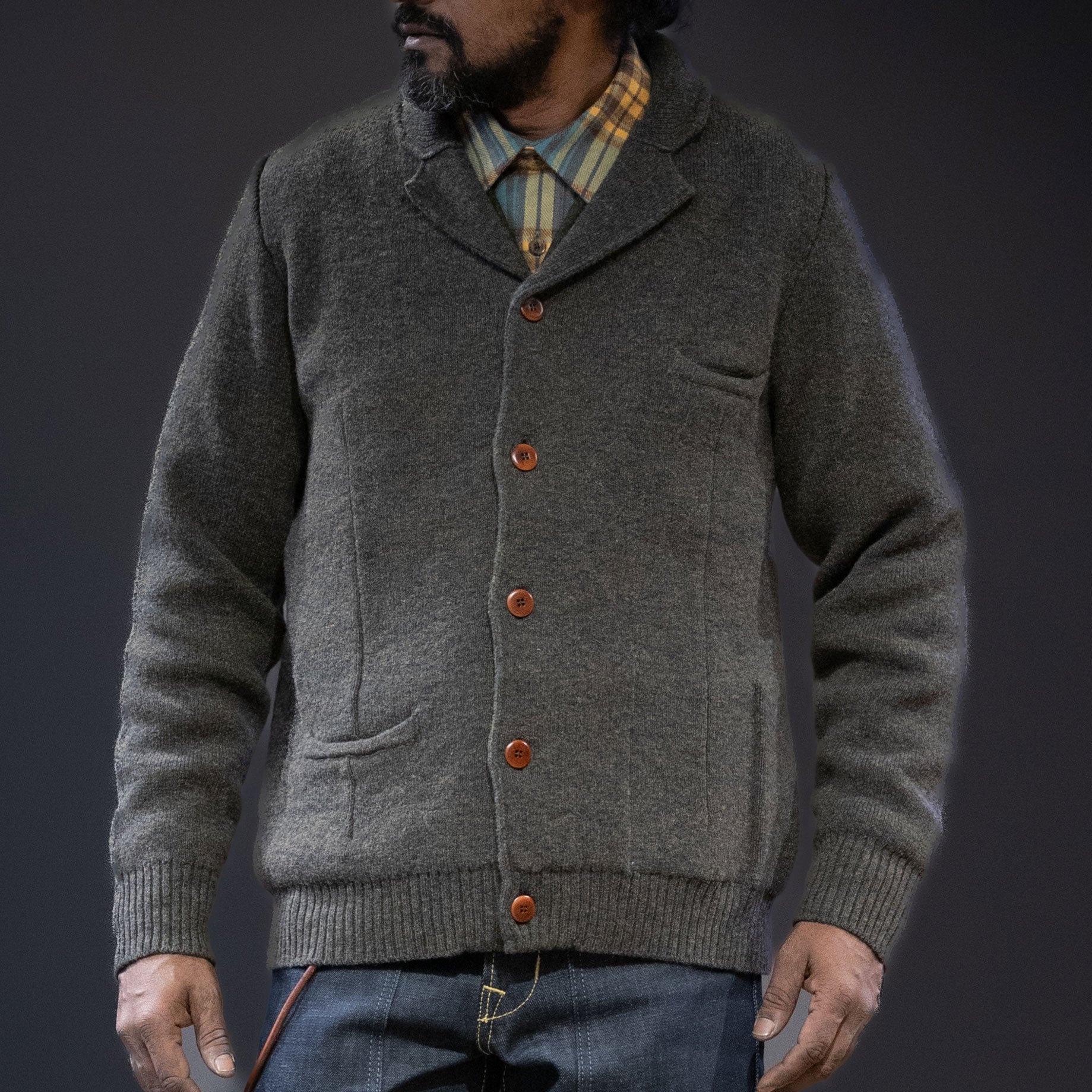 G.R.P.Max 3 cardigan dark greenCardigansBritish Parts Lucerne