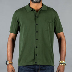G.R.P.Knitted shirt dark greenCardiganBritish Parts Lucerne