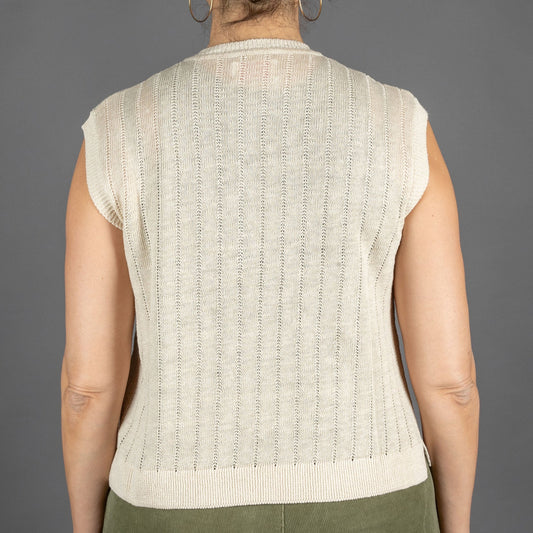 G.R.P.Women Vest EcruCardiganBritish Parts Lucerne