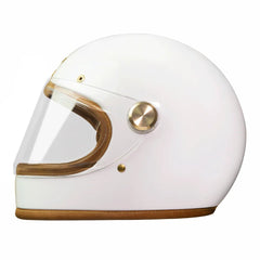 HedonHeroine Racer 2.0 motorcycle helmet Knight WhiteHelmetBritish Parts Lucerne