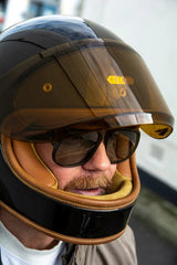 HedonHeroine Racer 2.0 motorcycle helmet Macadamia 22.06HelmetBritish Parts Lucerne