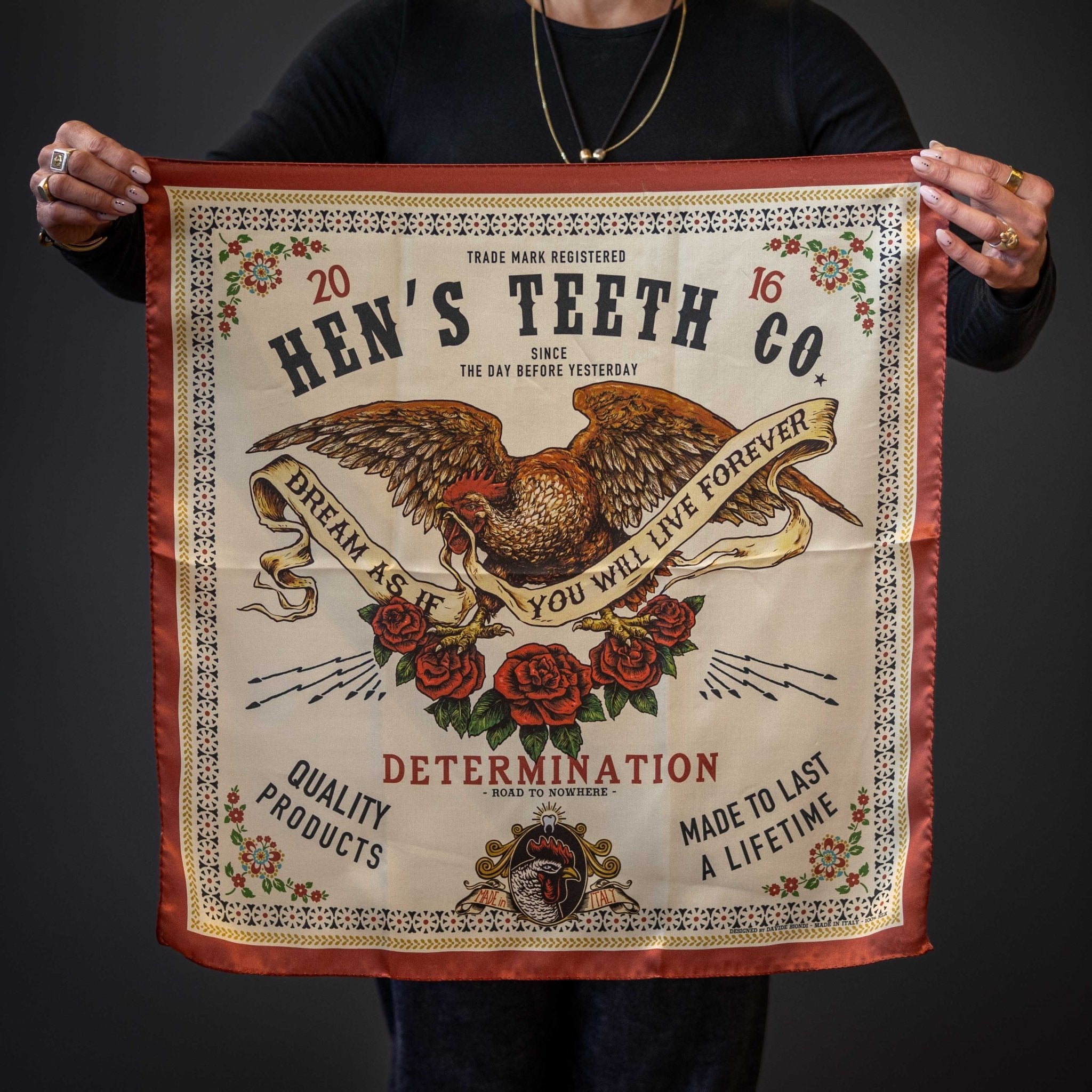 Hen's TeethHen's Teeth Bandana SilkScarfBritish Parts Lucerne