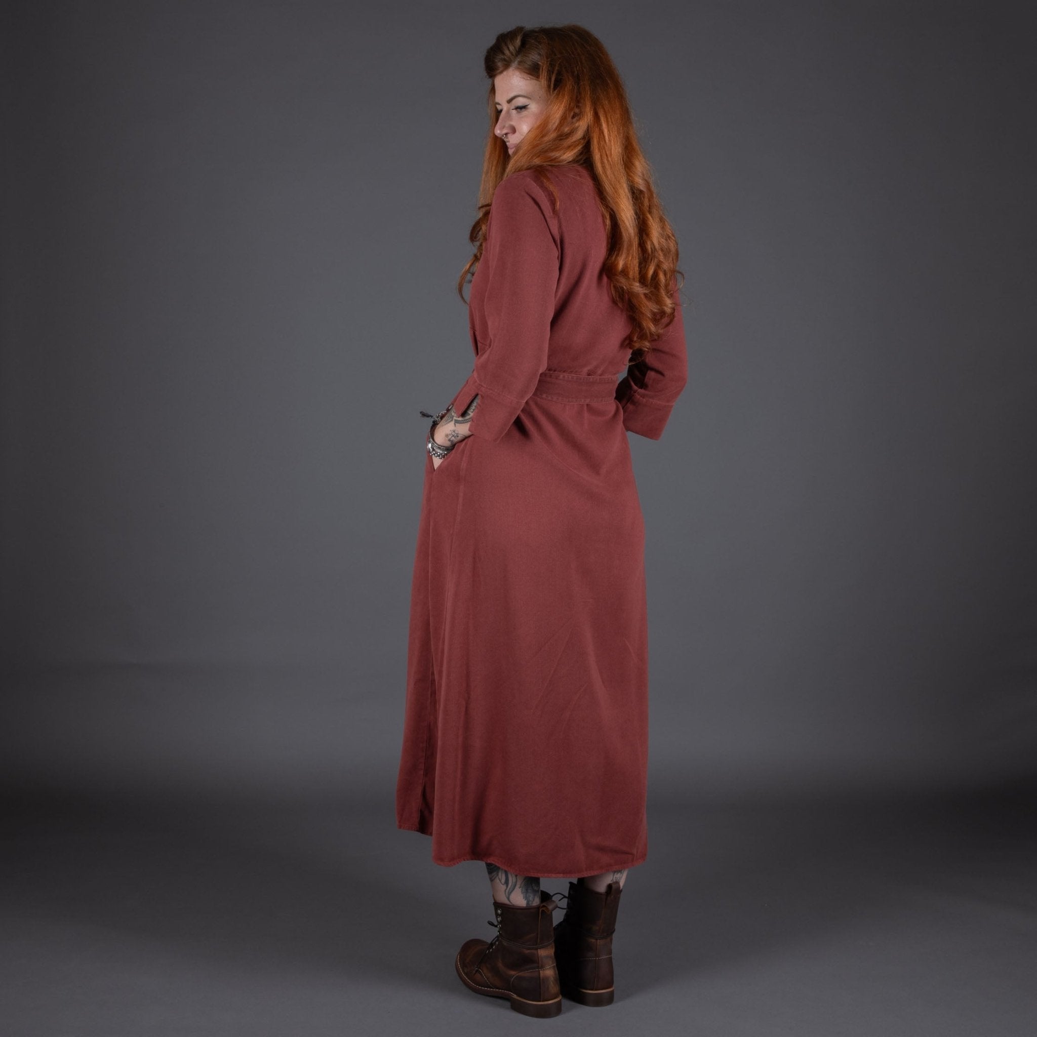 Hen's TeethWomens Dress Indaco Lyocell RustDressBritish Parts Lucerne