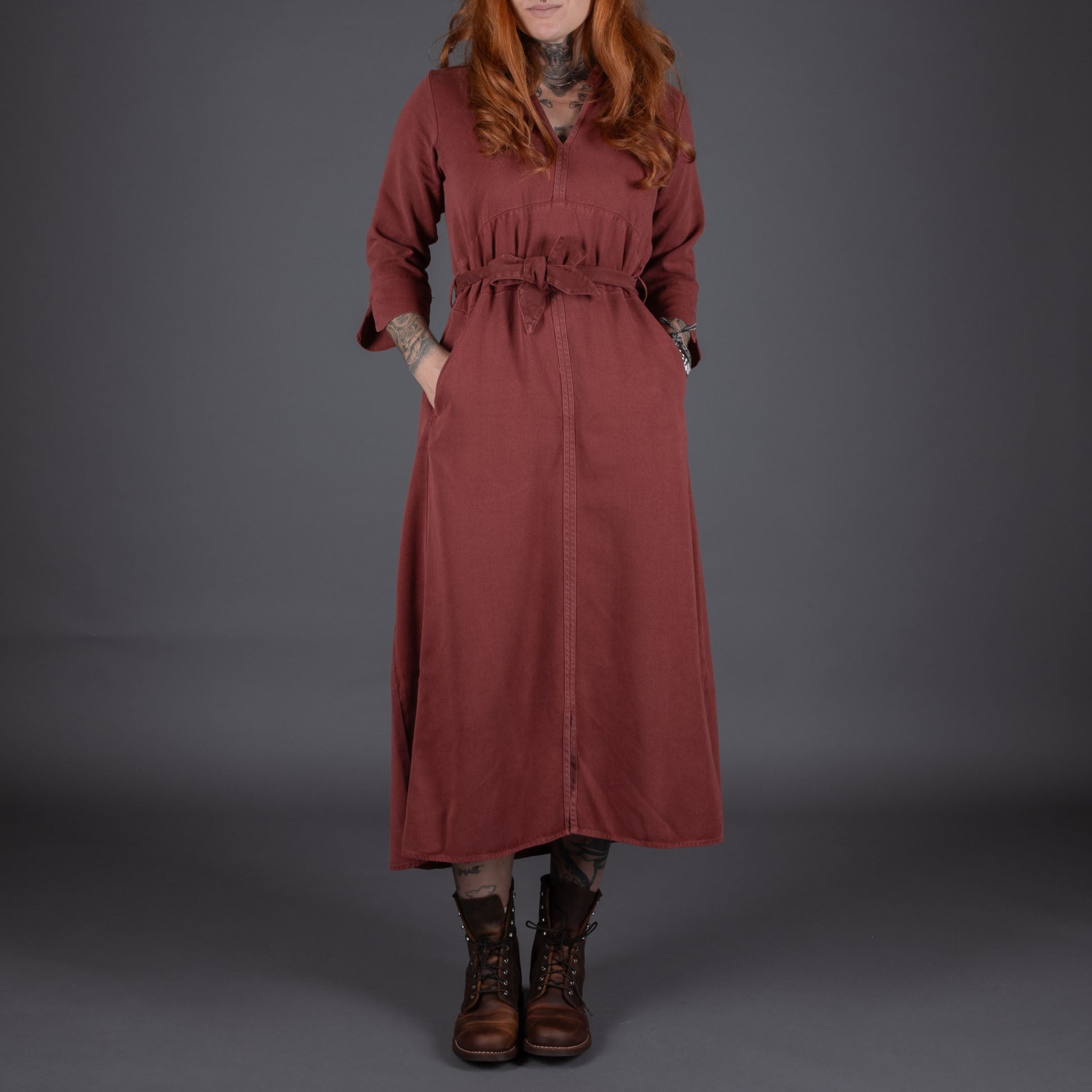Hen's TeethWomens Dress Indaco Lyocell RustDressBritish Parts Lucerne