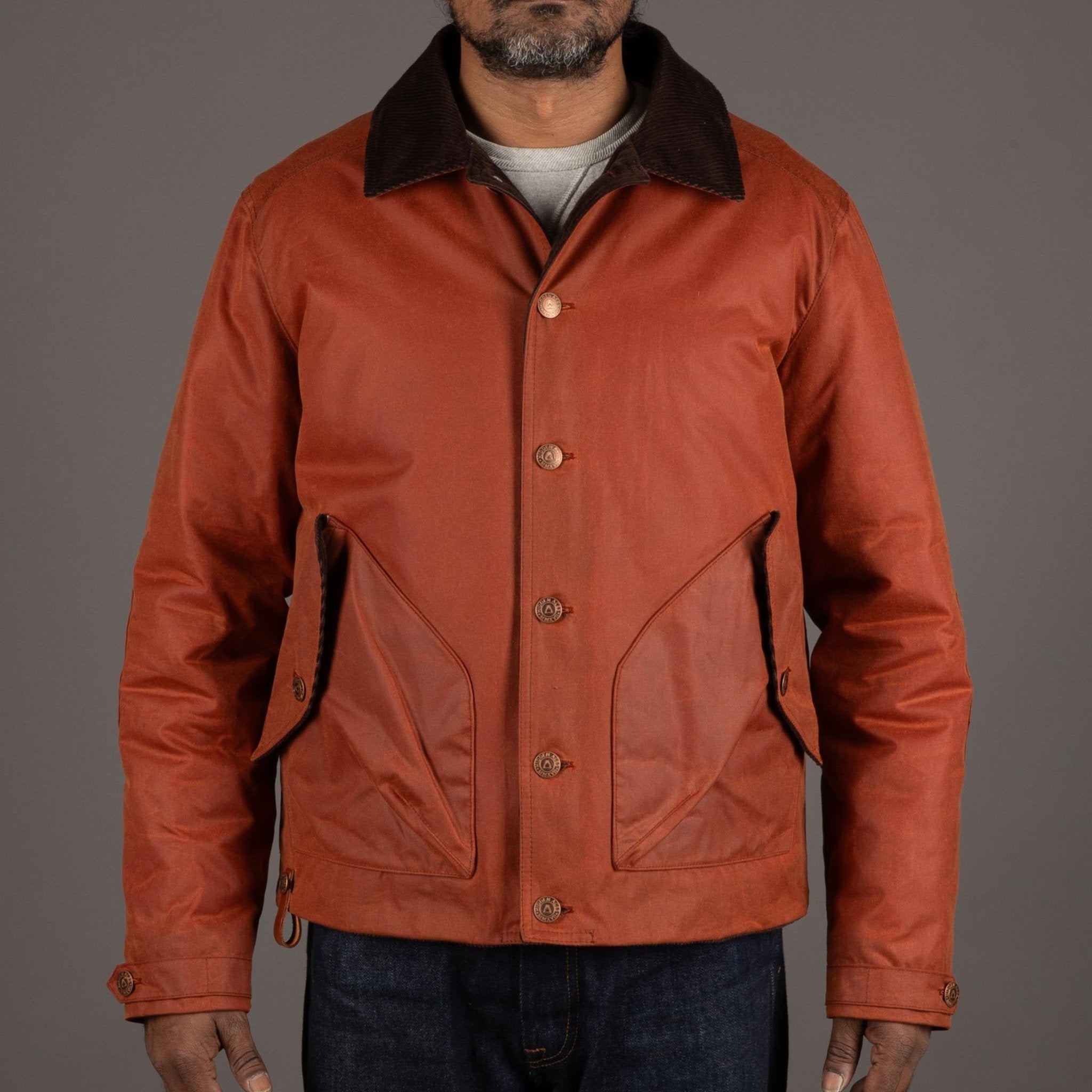 Hidden AcesPollux Padded Wax Jacket in Brick RedJacketsBritish Parts Lucerne