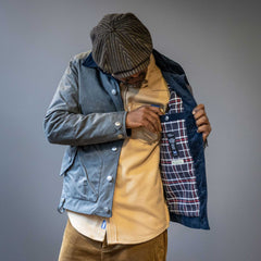Hidden AcesPollux Padded Wax Jacket in StoneJacketsBritish Parts Lucerne