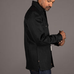 IndigoferaCopeland overshirt made from selvedge denim in gunpowder blackOvershirtBritish Parts Luzern