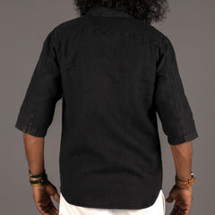 IndigoferaDelray Shirt Linen Marshall BlackShirtBritish Parts Lucerne