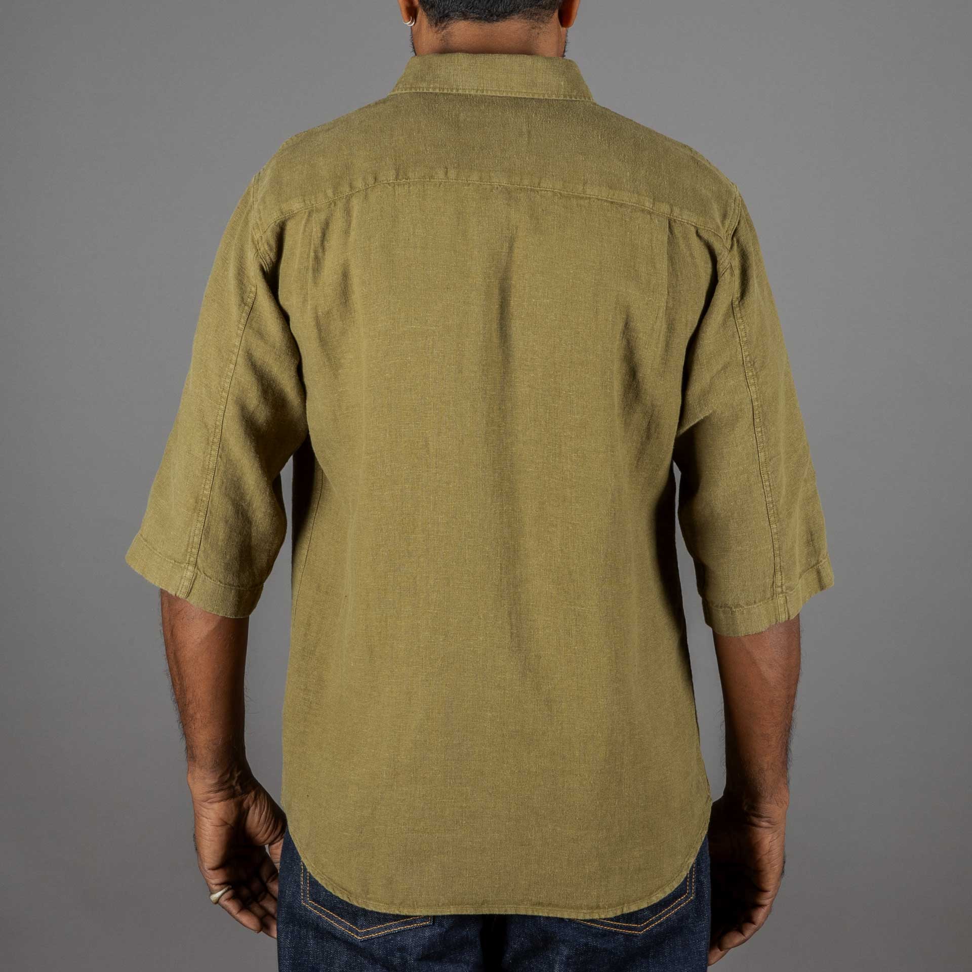 IndigoferaDelray Shirt Linen Military OliveShirtBritish Parts Lucerne