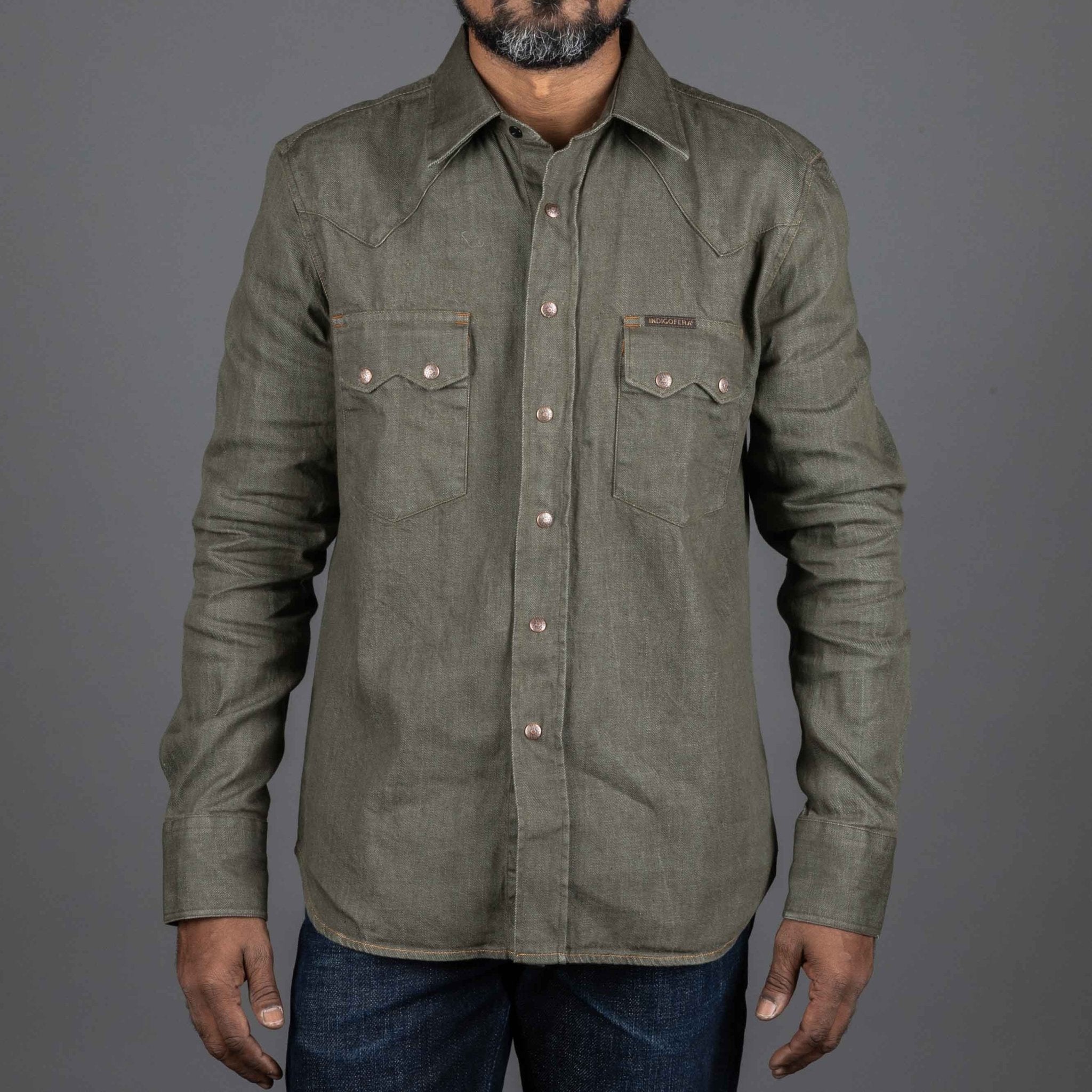 IndigoferaRyman Carson Denim Shirt GreenShirtBritish Parts Lucerne