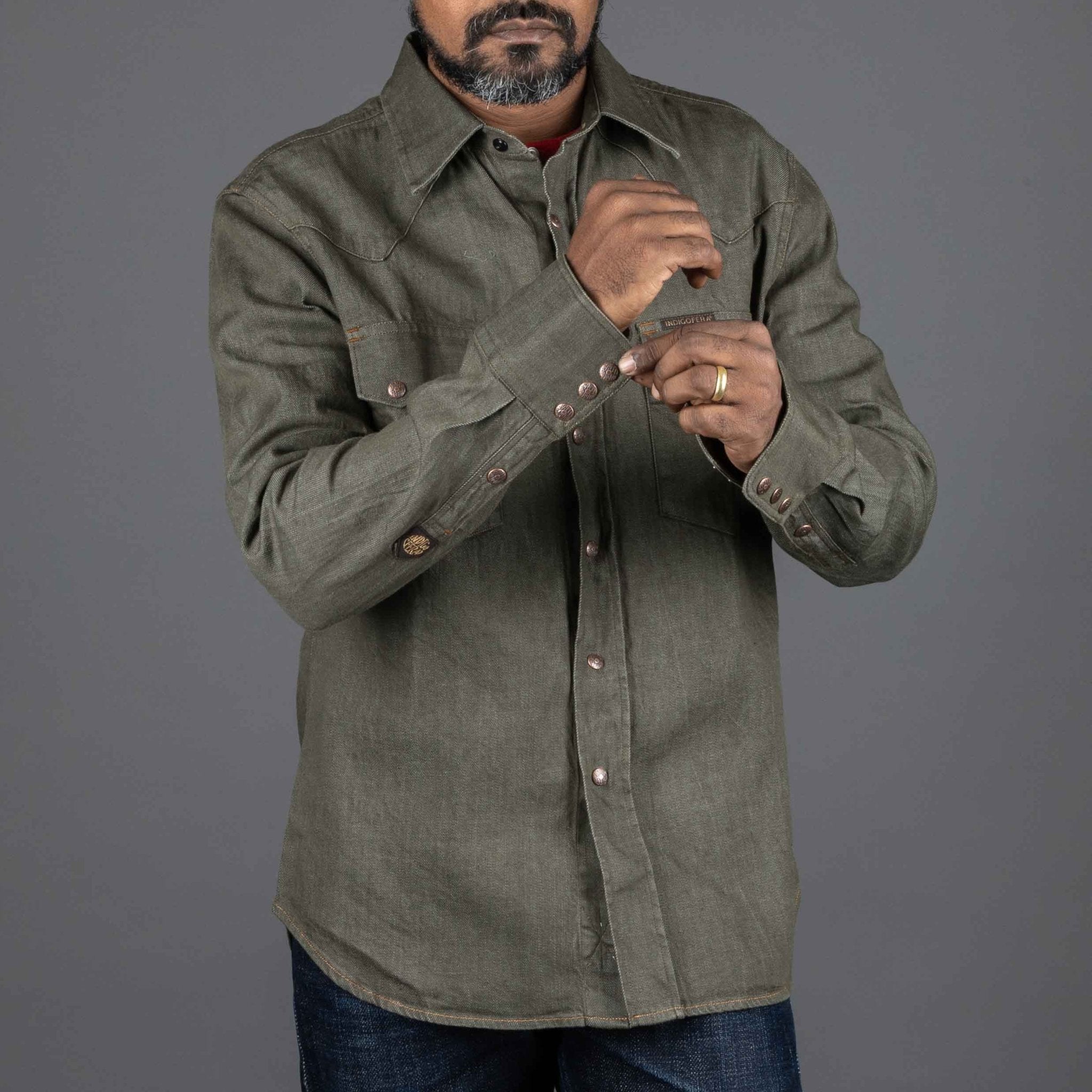 IndigoferaRyman Carson Denim Shirt GreenShirtBritish Parts Lucerne