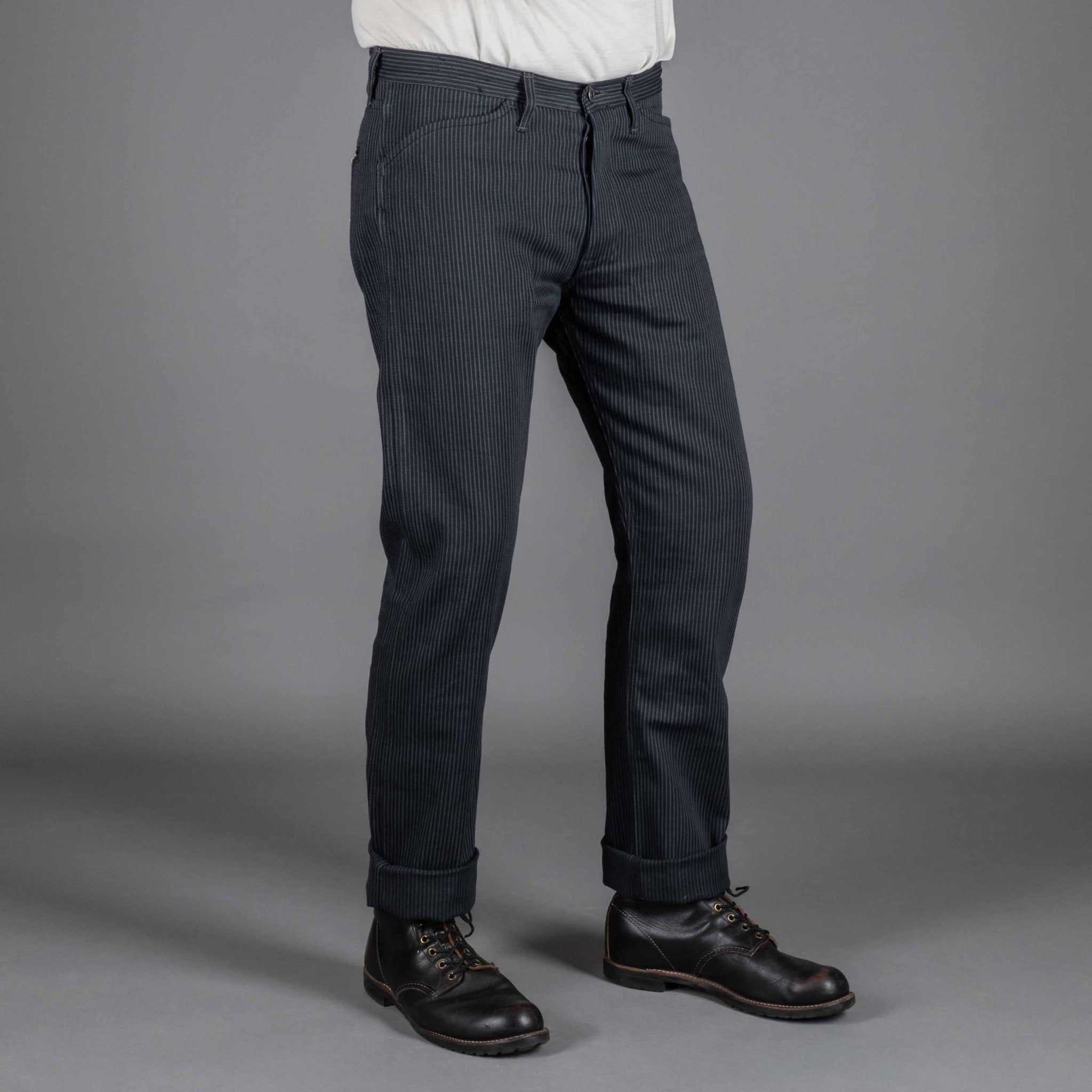 IndigoferaSwearengen Hickory Stripe Twill 12oz gray blackPantsBritish Parts Lucerne