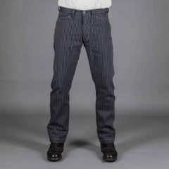 IndigoferaSwearengen Single Stripe Twill 12oz blue beigePantsBritish Parts Lucerne
