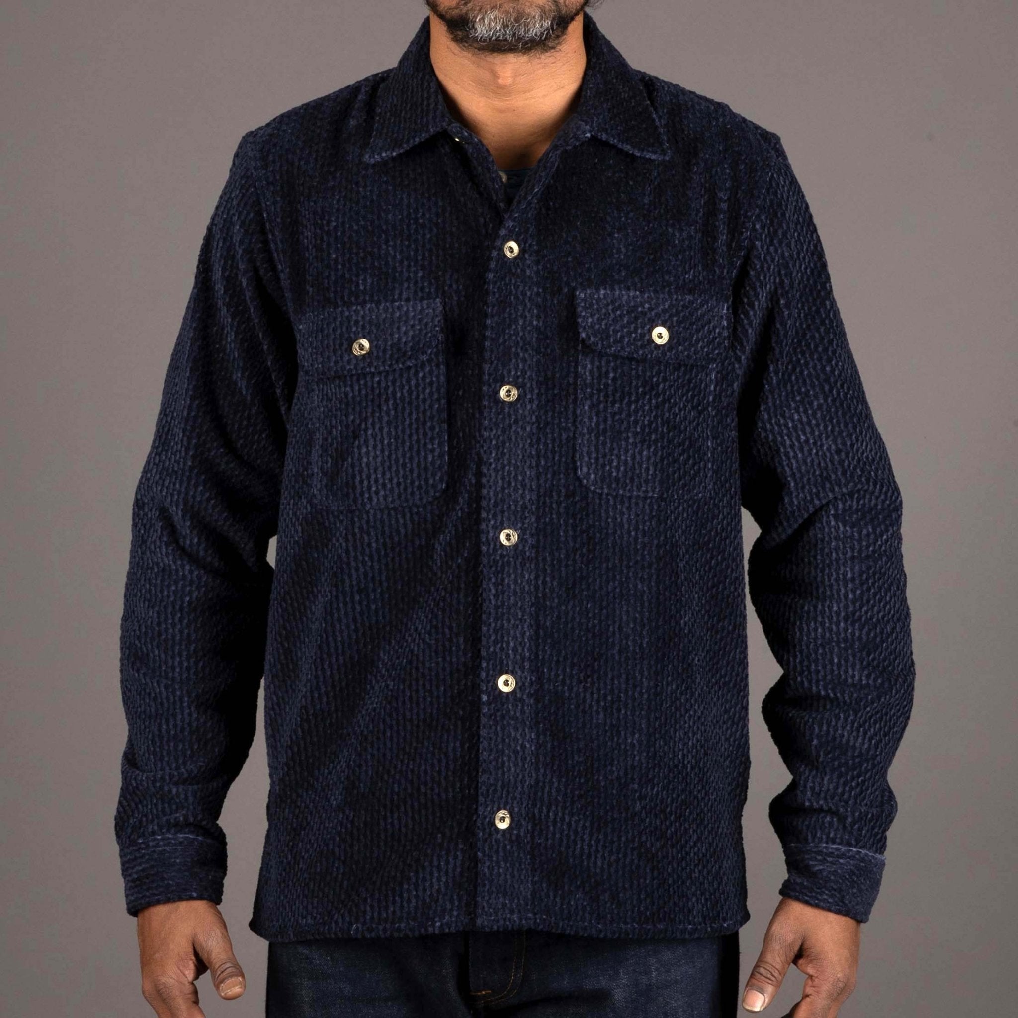 IndigoferaWebster Dobby Cord Shirt blueShirtBritish Parts Lucerne