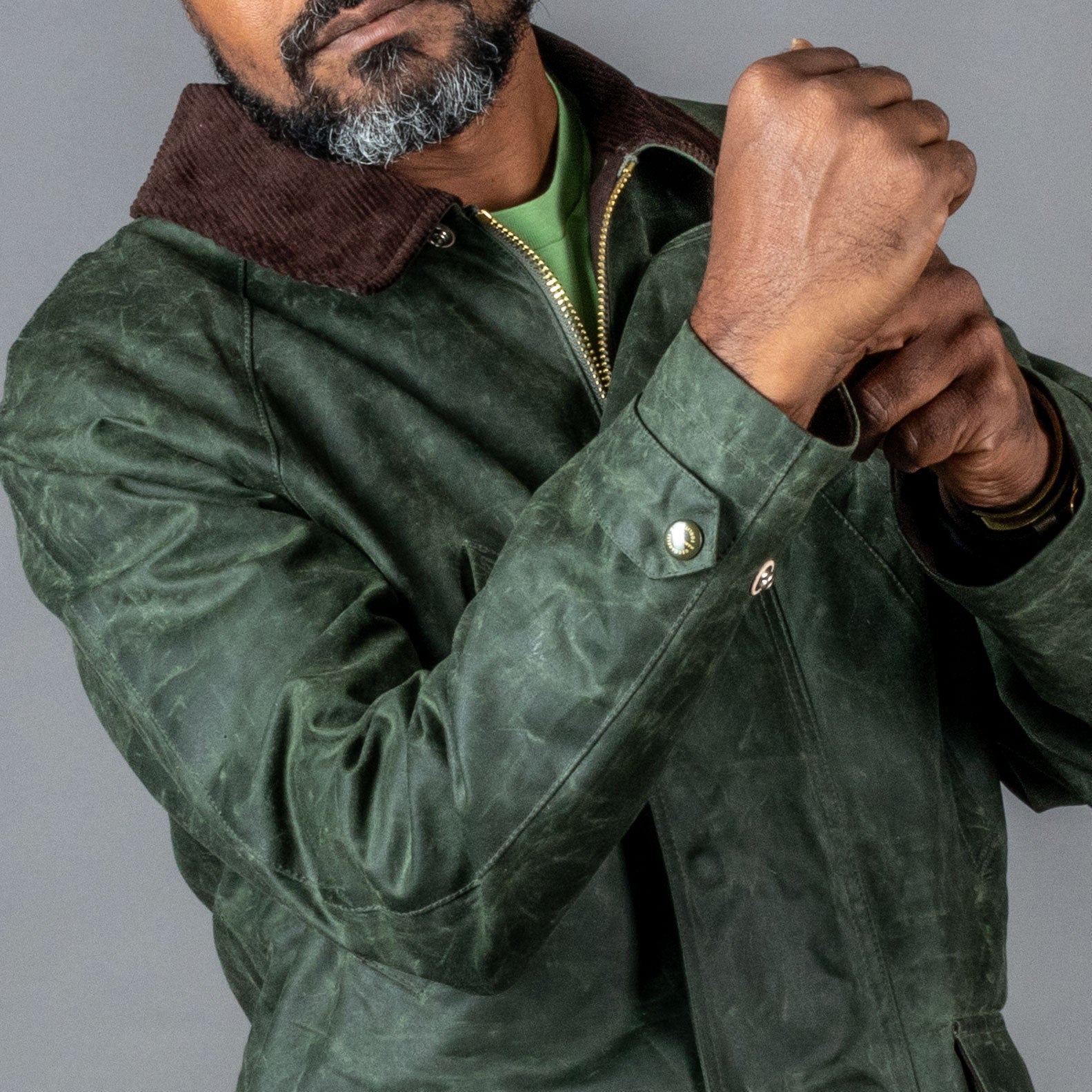 Manifattura CeccarelliRain Caban wax jacket dark greenJacketsBritish Parts Lucerne