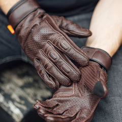 MerlinClanstone D3O motorcycle gloves brownGlovesBritish Parts Lucerne