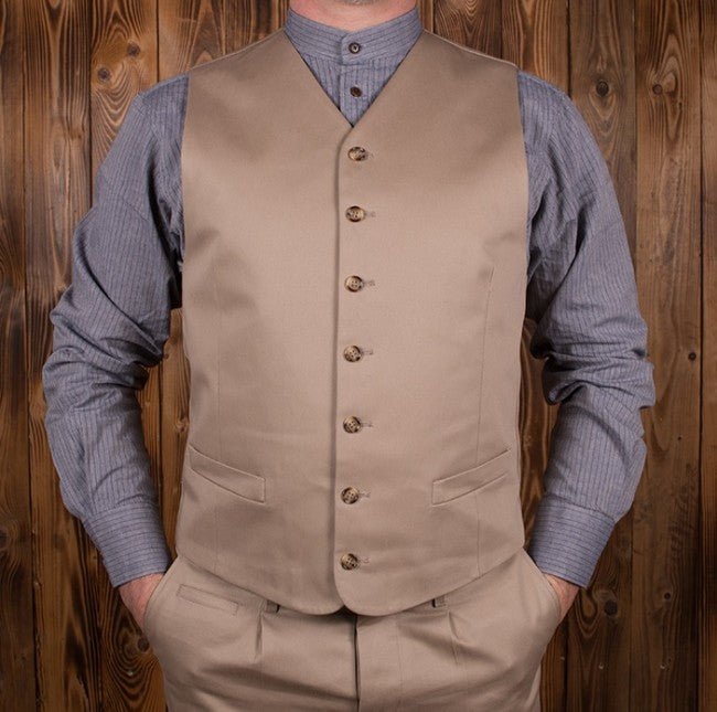 Pike Brothers1923 Buccaneer Vest Cav. Twill BeigeVestBritish Parts Lucerne