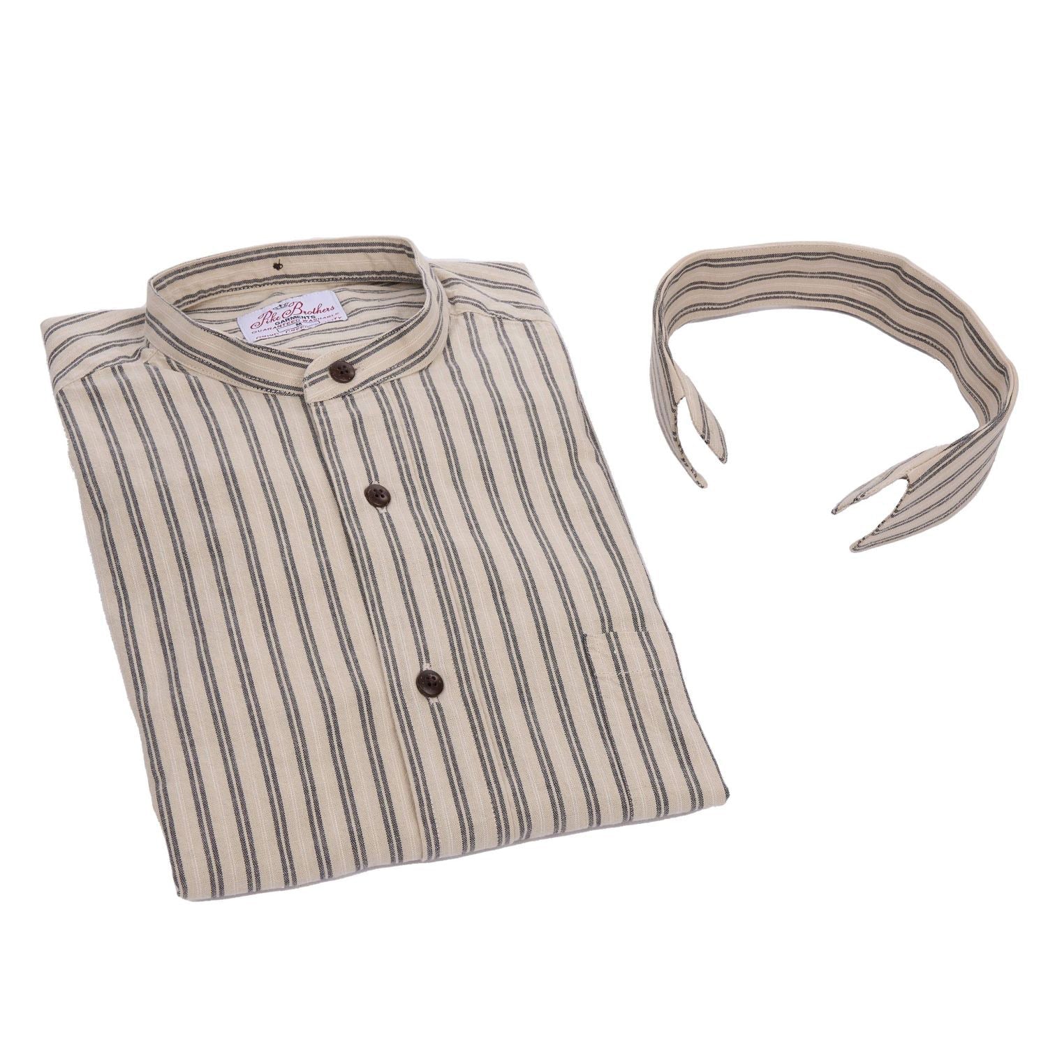 Pike Brothers1923 Buccanoy Collar Iwaki GreyShirtBritish Parts Lucerne