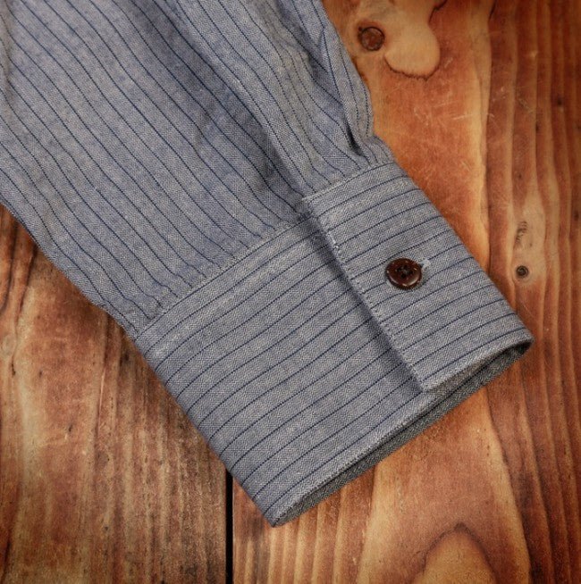 Pike Brothers1923 Buccanoy Shirt Grey StripedShirtBritish Parts Lucerne